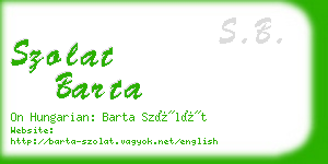 szolat barta business card